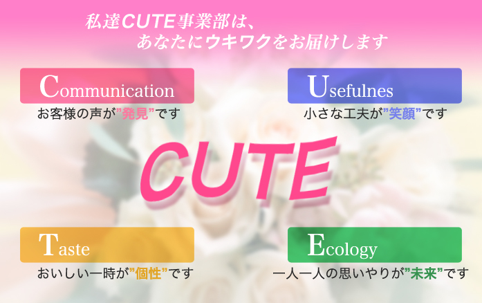 CUTE事業部はあなたにウキワクをお届けします