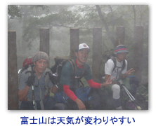 富士山は天気が変わりやすい